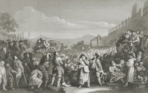 Ocioso en el camino hacia la ejecución de William Hogarth