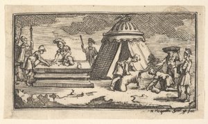 Cebada emitida en lugar de trigo [primera versión] John Beaver, castigo militar romano de William Hogarth