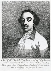 James Caulfield, primer Conde de Charlemont, grabado por Joseph Haynes, 1782 de William Hogarth