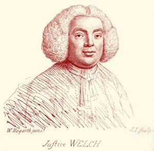 Retrato de Justice Welch de William Hogarth