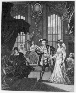 Rey Enrique VIII y Ana Bolena de William Hogarth