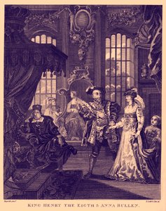 Rey Enrique VIII y Ana Bolena de William Hogarth