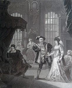 El rey Enrique VIII y Anna Bullen de William Hogarth