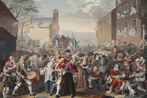 Marcha de los Guardias a Finchley, ilustración de 