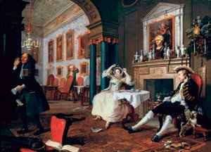 Marriage A-la-Mode: 2. La Tête à Tête, 1743 de William Hogarth