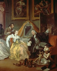 Matrimonio a la Moda: IV - El Tocador, c.1743 de William Hogarth