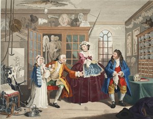 Matrimonio a la moda, Placa III, La Inspección, ilustración de 