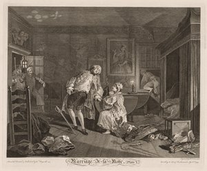 Matrimonio a la moda: La muerte del conde de William Hogarth