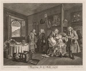 Matrimonio a la moda: La muerte de la condesa, 1745 de William Hogarth