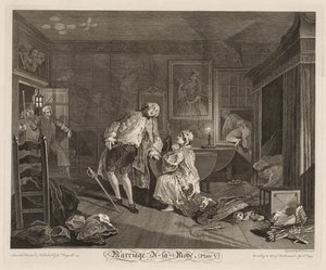 Matrimonio a la moda: La muerte del conde de William Hogarth