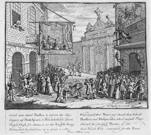 Mascaradas y óperas, Burlington Gate, 1724 de William Hogarth