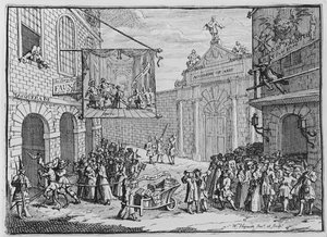 Mascaradas y Óperas, Burlington Gate, 1724 de William Hogarth