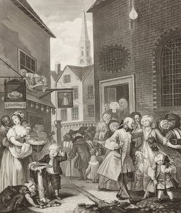 Mediodía. De: Las cuatro horas del día. 1738 de William Hogarth