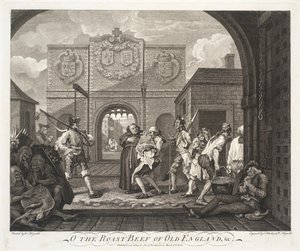 Oh el Asado de Res de la Vieja Inglaterra de William Hogarth
