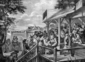 Votación en una elección de William Hogarth