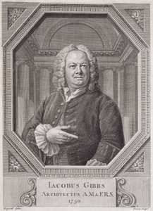 Retrato de James Gibbs (1682-1754) de 
