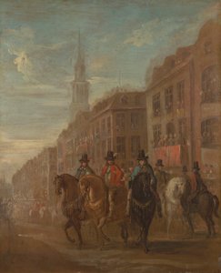 Procesión de la Restauración de Carlos II en Cheapside de William Hogarth