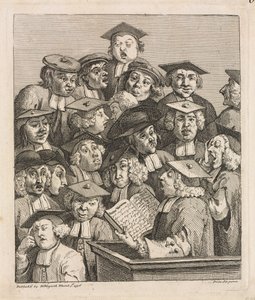 Estudiantes en una conferencia, 1736-1737 de William Hogarth