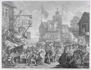 Feria de Southwark, 1733 de William Hogarth