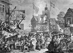 Feria de Southwark, 1733 de William Hogarth