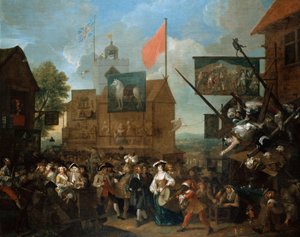 Feria de Southwark, 1733 de William Hogarth