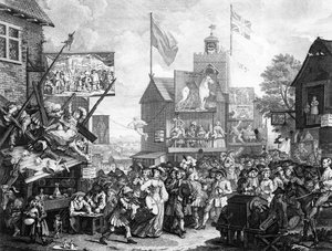 Feria de Southwark, 1733 de William Hogarth