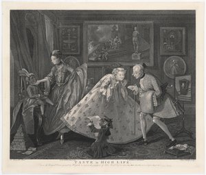 Gusto en la Alta Sociedad, grabado por Samuel Phillips, 1808 de William Hogarth