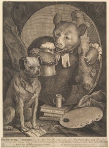 El pendenciero (caricatura de Charles Churchill) de William Hogarth