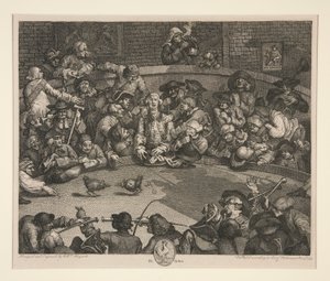 la pelea de gallos de William Hogarth