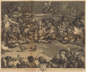 La pelea de gallos de William Hogarth