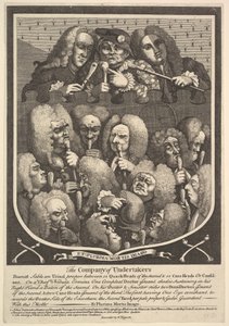 La compañía de los enterradores, después de 1736 de William Hogarth