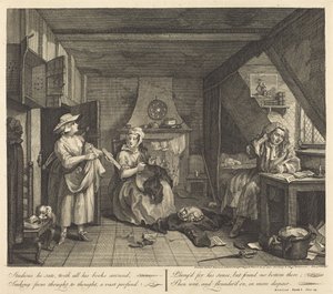 El poeta afligido de William Hogarth