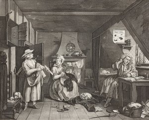 El poeta angustiado. 1736/40 de William Hogarth