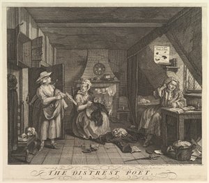 El poeta angustiado, 15 de diciembre de 1740 de William Hogarth