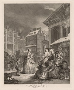 Las cuatro horas del día: Mañana de William Hogarth