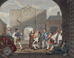 La puerta de Calais, o El asado de ternera de la vieja Inglaterra, ilustración de 