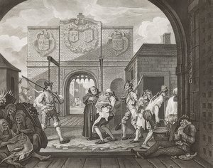 La puerta de Calais, o el asado de ternera de la vieja Inglaterra de William Hogarth