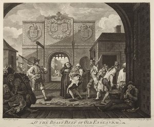 La puerta de Calais o El rosbif de la vieja Inglaterra de William Hogarth