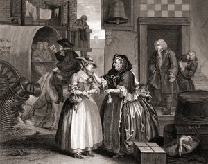 El progreso de la ramera atrapada por una alcahueta, de Las obras de Hogarth de William Hogarth