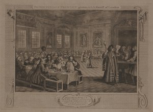 El aprendiz industrioso se hace rico y sheriff de Londres de William Hogarth