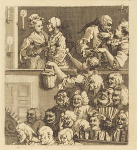 La audiencia risueña de William Hogarth