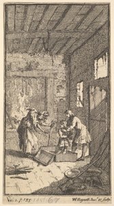 La nueva metamorfosis, Placa 4: Invidiosa libera a Fantasio de William Hogarth