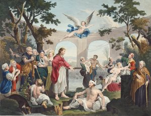 El estanque de Betesda, ilustración de 