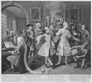 La recepción del libertino, placa II, de 