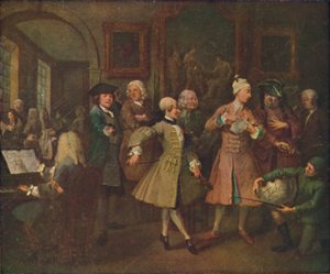 El progreso del libertino - El recibimiento, 1720-1735, 1920 de William Hogarth