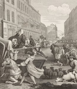 La segunda etapa de la crueldad. De: Las cuatro etapas de la crueldad. 1751 de William Hogarth