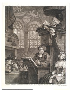 La congregación dormida de William Hogarth