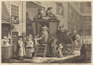 La Diligencia, o el Patio de la Posada de Campo de William Hogarth