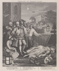La tercera etapa de la crueldad: la crueldad en su perfección de William Hogarth