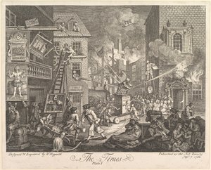 Los tiempos, Placa 1 de William Hogarth